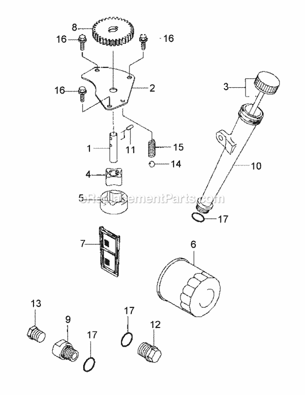 Fh601v-Bs27 Lubrication Equipment Diagram and Parts List for M48-KW 53BB5DAV750 Cub Cadet Sprayer